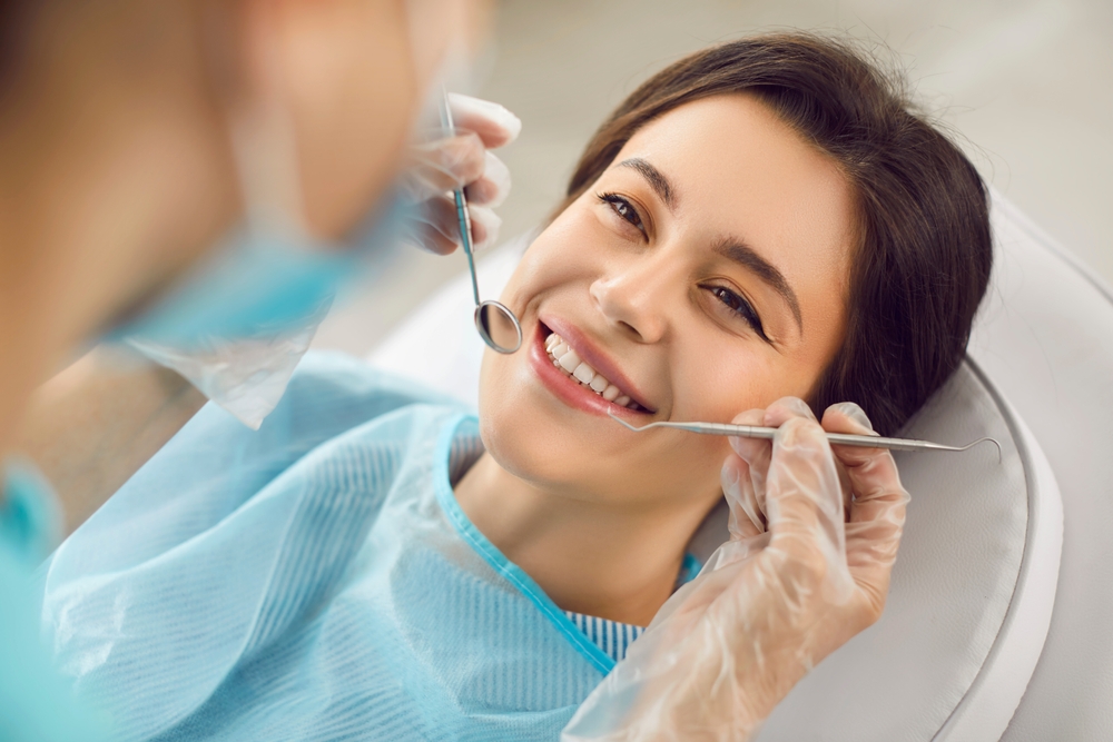 Dentistry,,Dentist,Clinic,Appointment,For,Happy,Smiling,Woman,,Healthy,Smile,